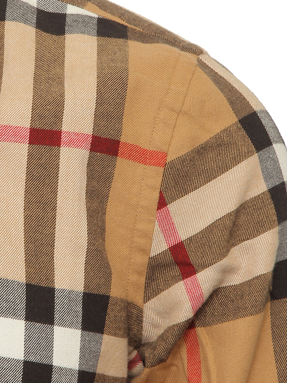 burberry/博柏利 经典格纹翻领男士长袖衬衫
