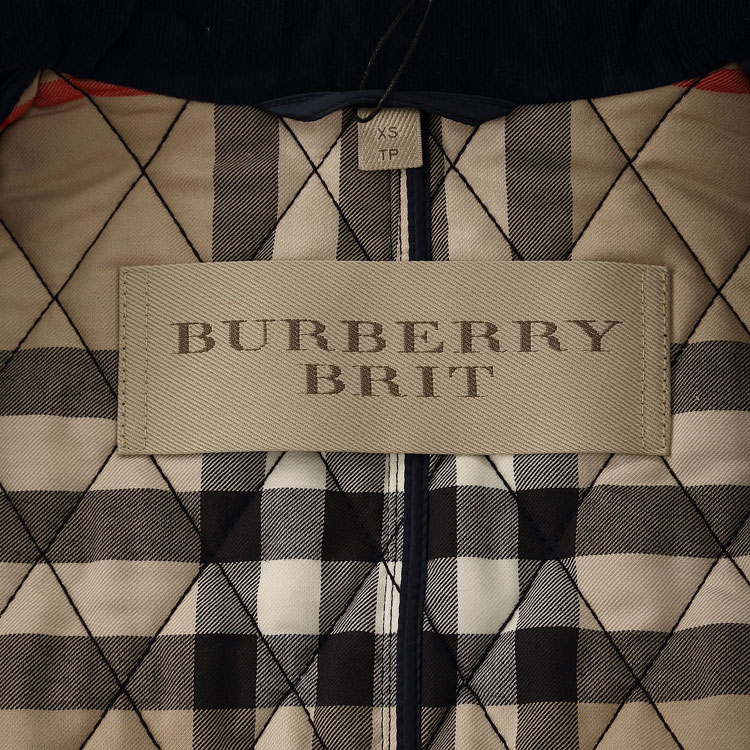 burberry/博柏利 大口袋立领菱格纹棉外套 男士外套 3985055