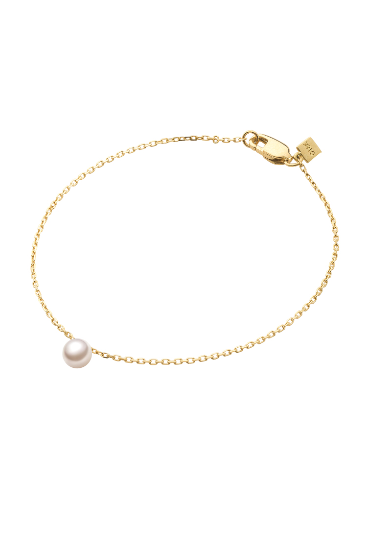 【designer jewelry】yin/yin 「莹」设计金饰 暖金珍珠系列 手链 18k