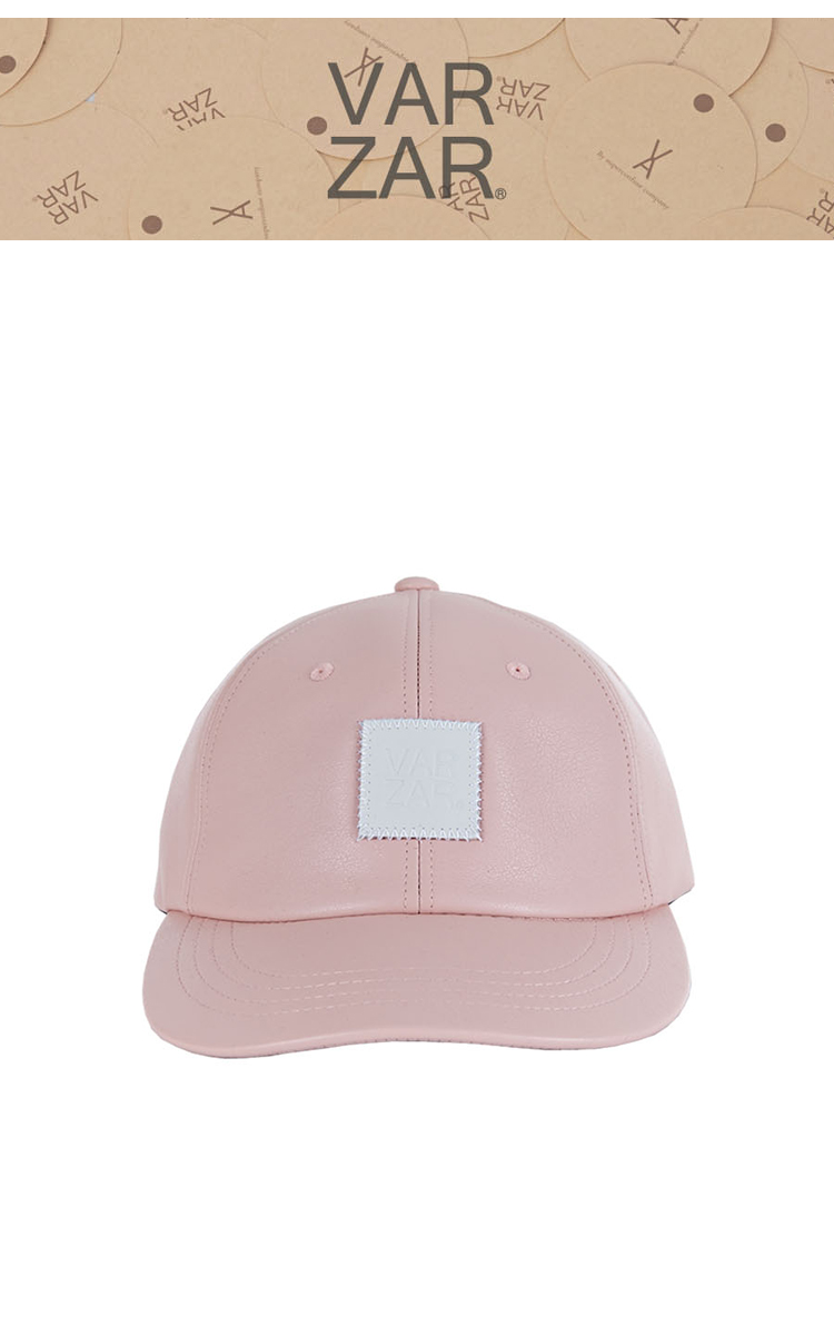 leather系列棒球帽-裸粉色 simple leather ball cap baby pink