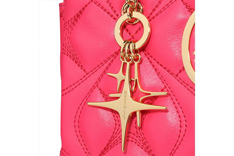 louis quatorze/瑞克朵丝rose rococo 系列亮粉色牛皮女士手提包llhj3