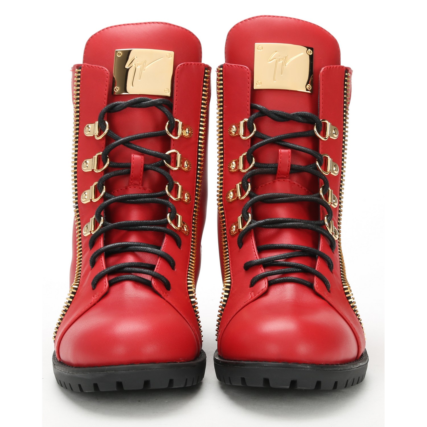 giuseppe zanotti/朱塞佩·萨诺第红色真皮靴子 i57055birel