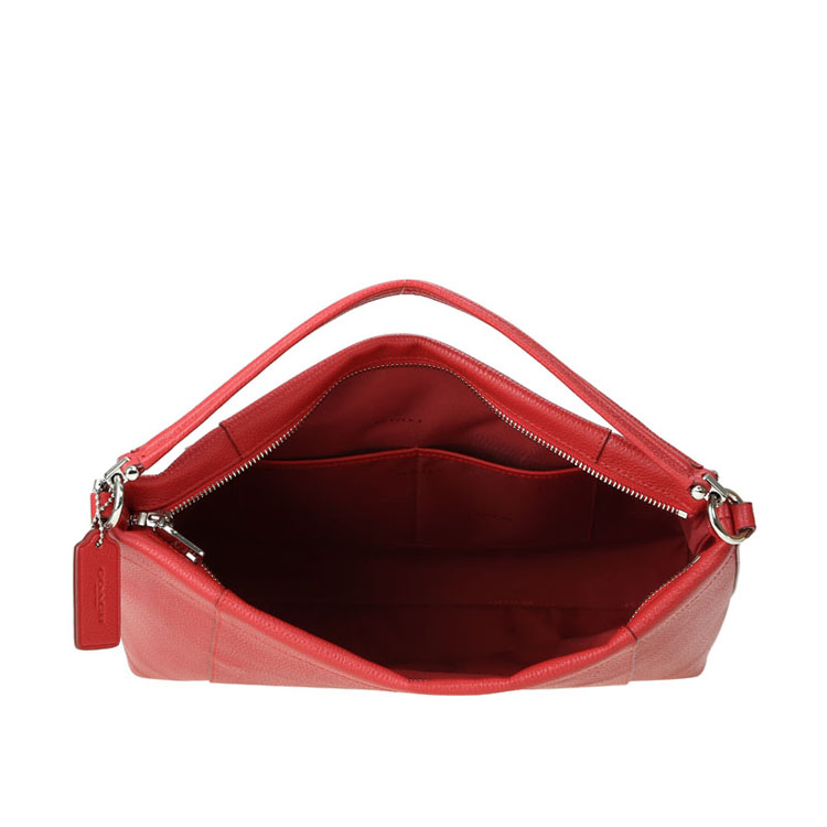 coach/蔻驰 女士scout粒层牛皮弯月斜挎包 34312 红色