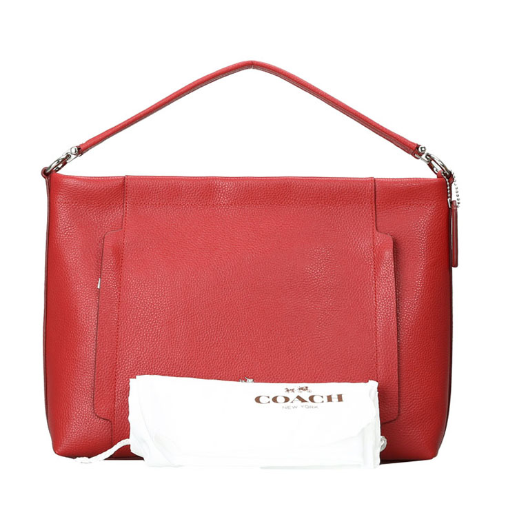 coach/蔻驰 女士scout粒层牛皮弯月斜挎包 34312 红色