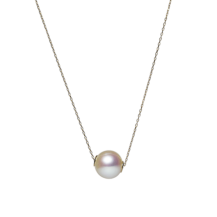 cloris/克劳瑞斯18k白色海水珠穿心链