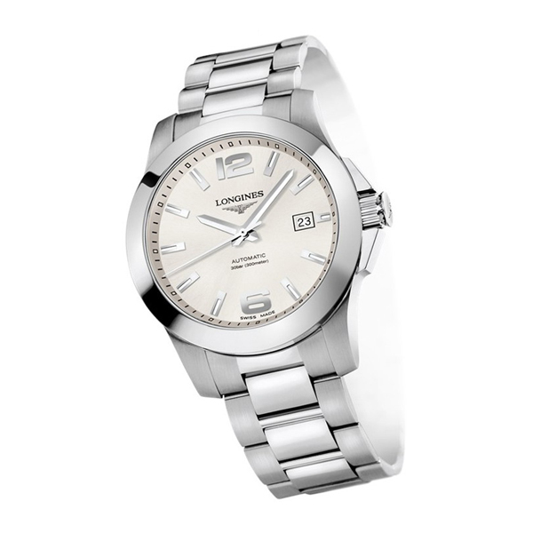 longines/浪琴康卡斯精钢自动机械潜水男表(l36764766)