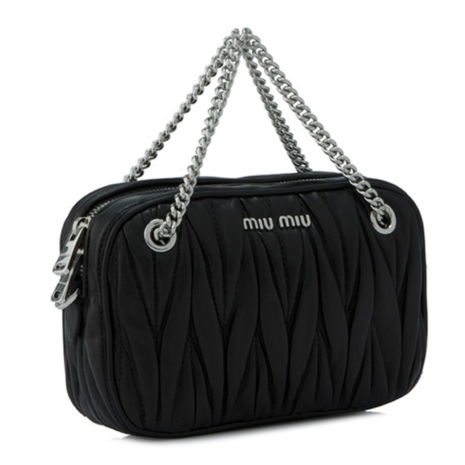 【包邮包税】miumiu/缪缪 女士黑色单肩包 5bh030 n88 f0002