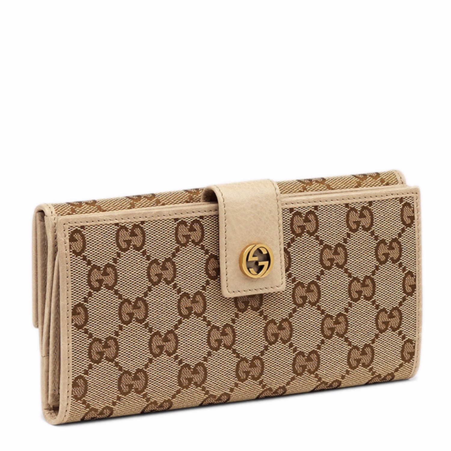 gucci/古驰 女士miss双g帆布长款皮夹钱包 337335 f4g1t 8563