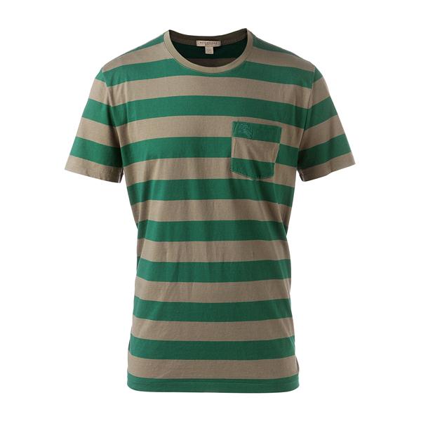 burberry/博柏利 男士t恤 条纹纯棉男士圆领短袖t恤