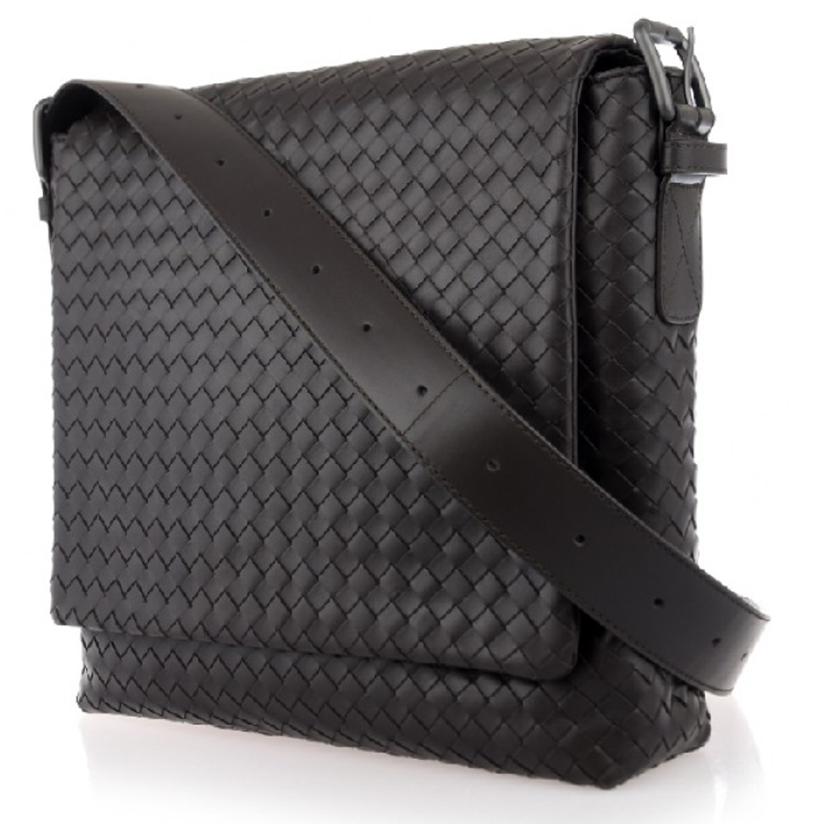 【包邮包税】bottega veneta/葆蝶家 男士羊皮翻盖斜