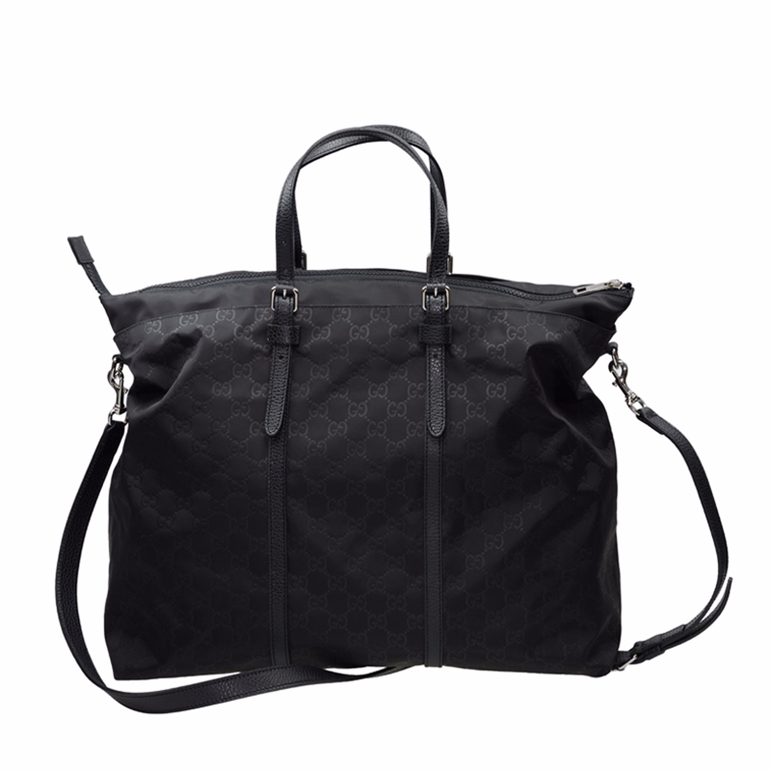 【包邮包税】gucci/古驰 女士logo尼龙提挎两用包 387068 kqf1n 1000