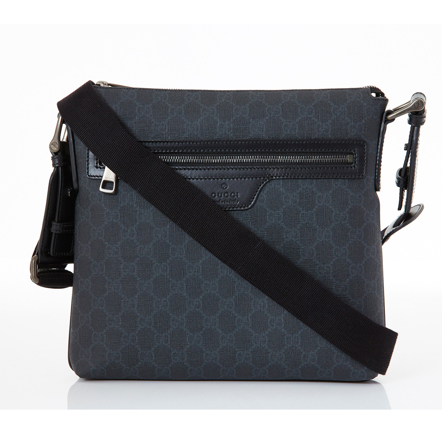 gucci/古驰 男士灰色压纹牛皮斜挎包 322279khn7r