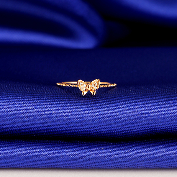 alice/爱丽丝 18k玫瑰金金钻石戒指 玫瑰金钻戒女群镶正品