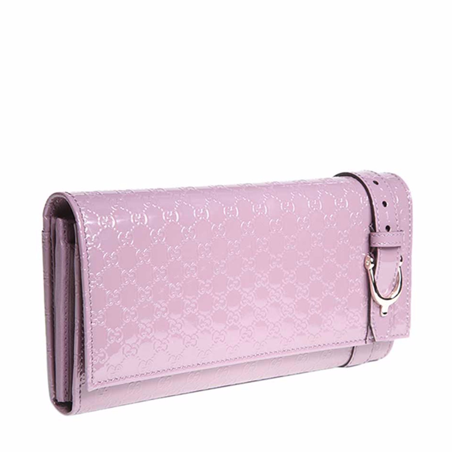 gucci/古驰 女士漆皮长款钱包金属装饰经典双g钱夹女包 337888 av13g