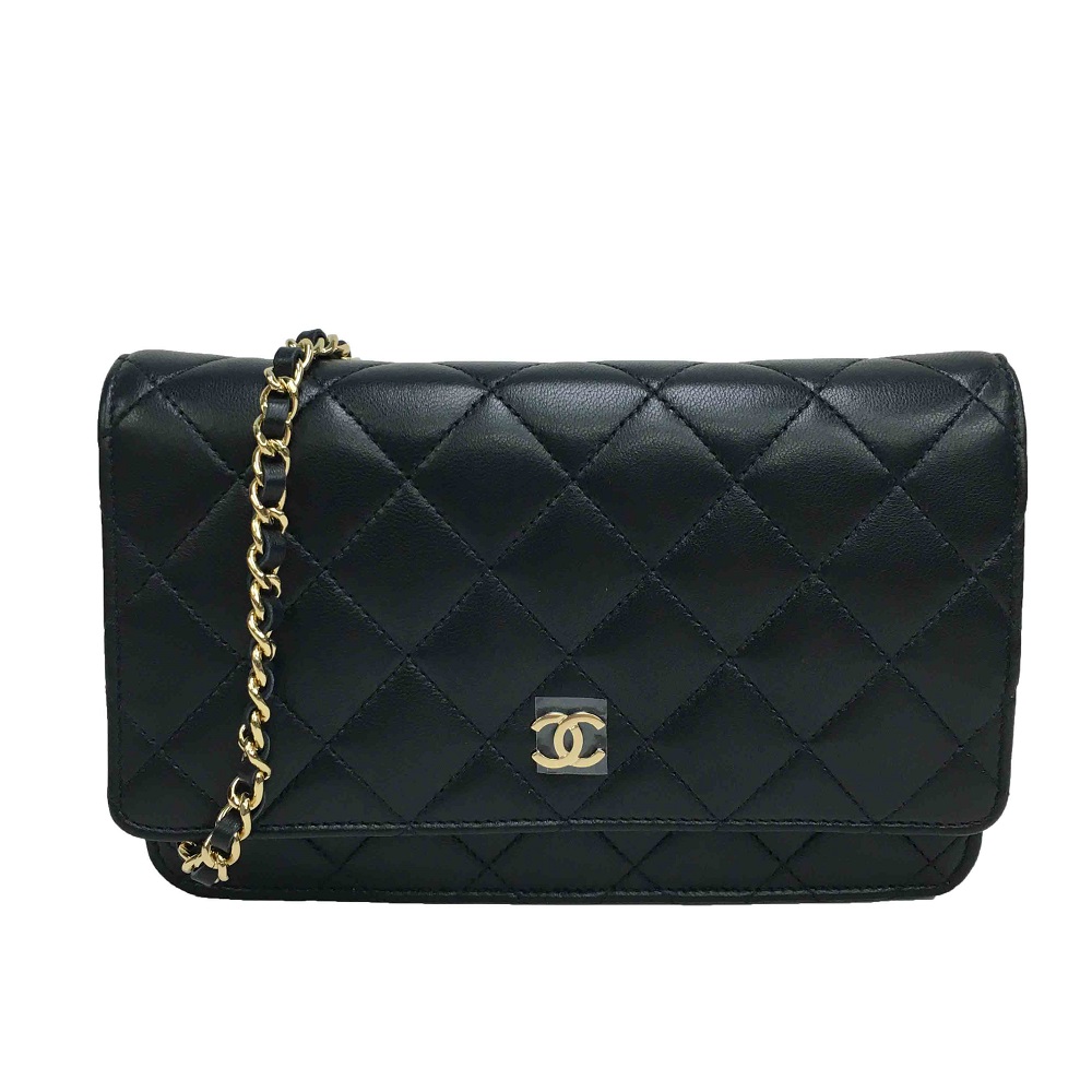 chanel/香奈儿 斜挎包 a33814 黑羊金
