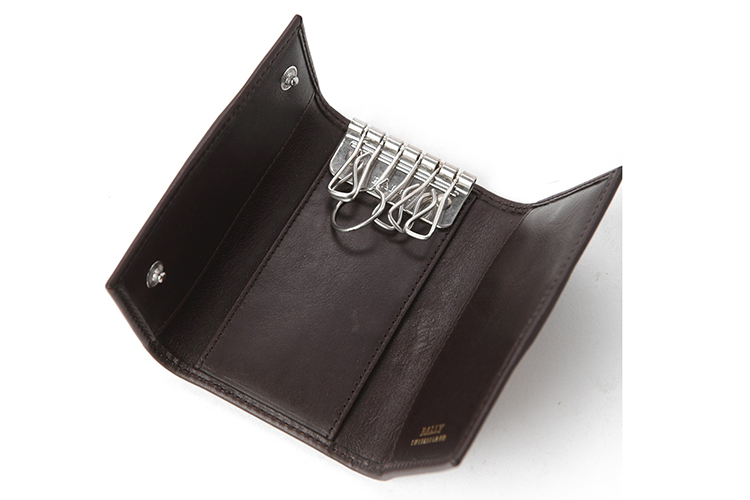 【bally巴利 小型皮具】bally/巴利 男士牛皮钥匙包 tuto/271 棕色