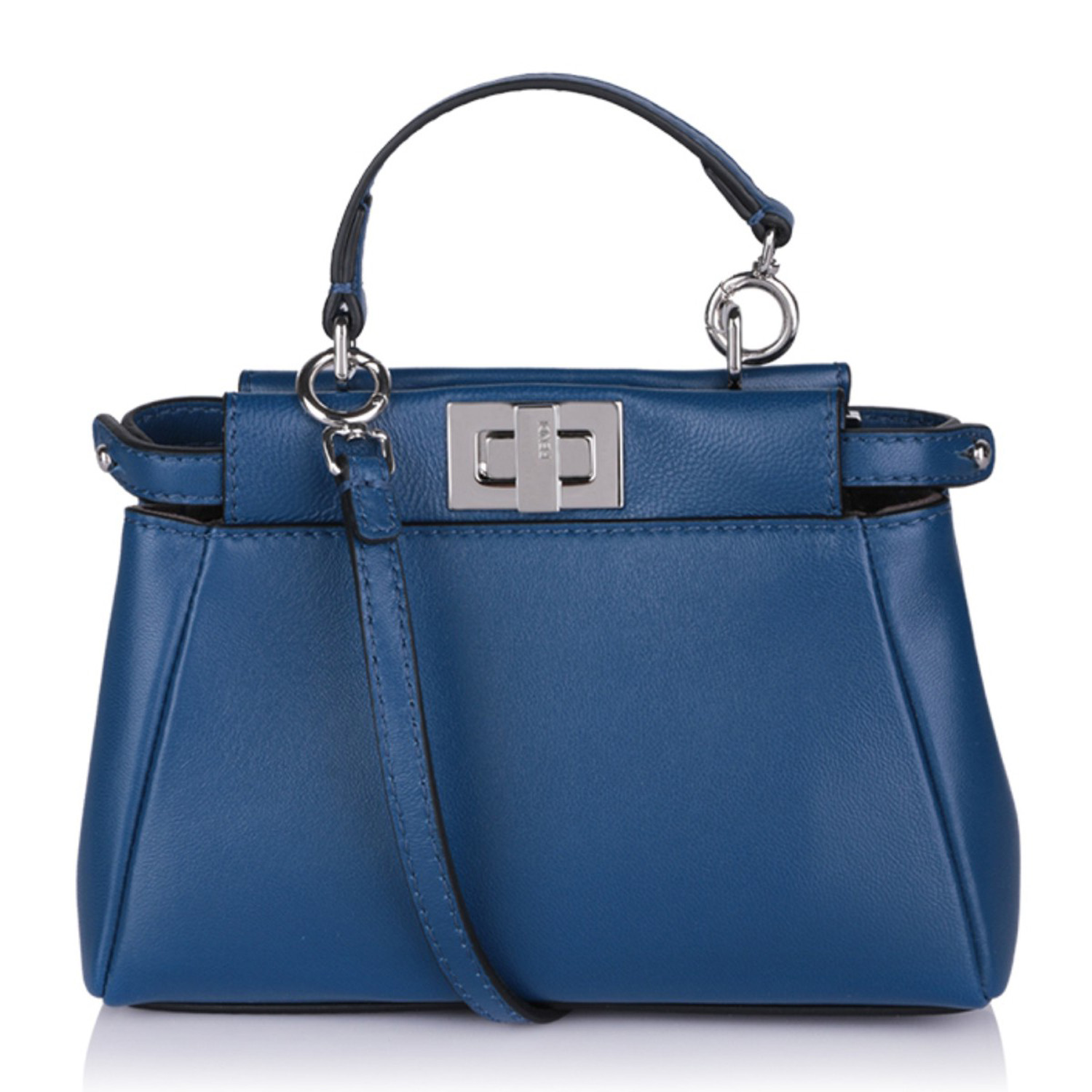 【包邮包税】fendi/芬迪 新品女士深蓝色小号两用包 8m0355 k47 f0m85