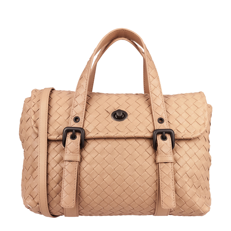 bottega veneta/葆蝶家女士裸色羊皮手提包单肩两用包308823 v0016