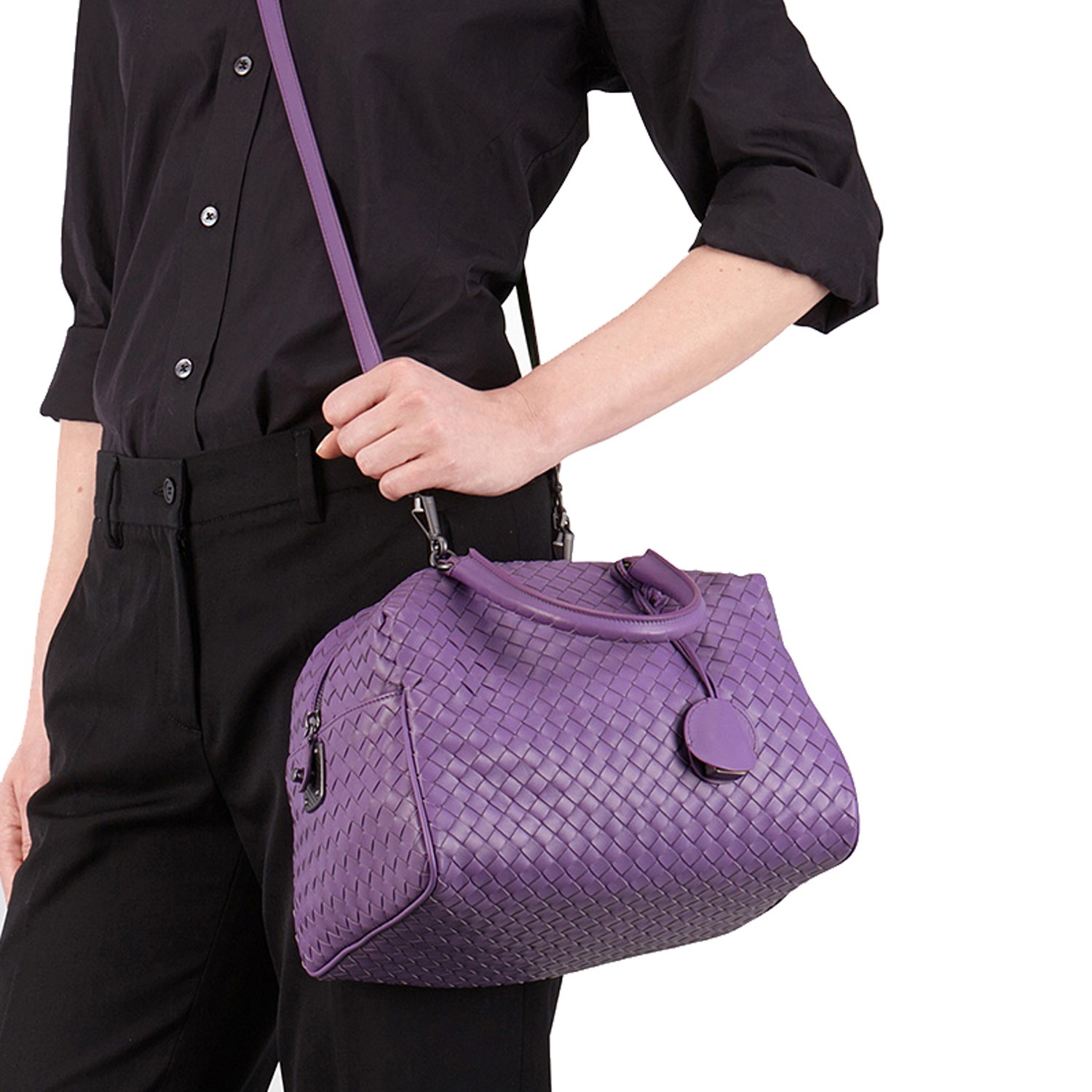 【包邮包税】bottega veneta/葆蝶家 女士牛皮编织手提单肩包 386496