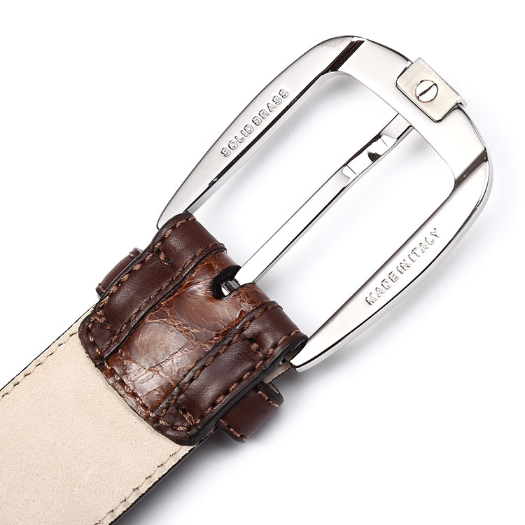 brioni/布里奥尼 男士腰带 * 材质:牛皮/短吻鳄鱼皮