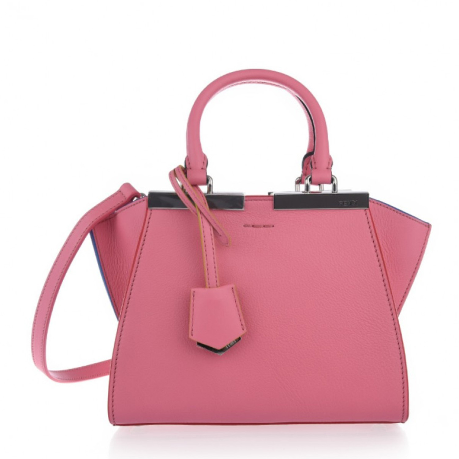 【包邮包税】fendi/芬迪 牛皮粉红色女士手提包8bh333 5c3 f0my3