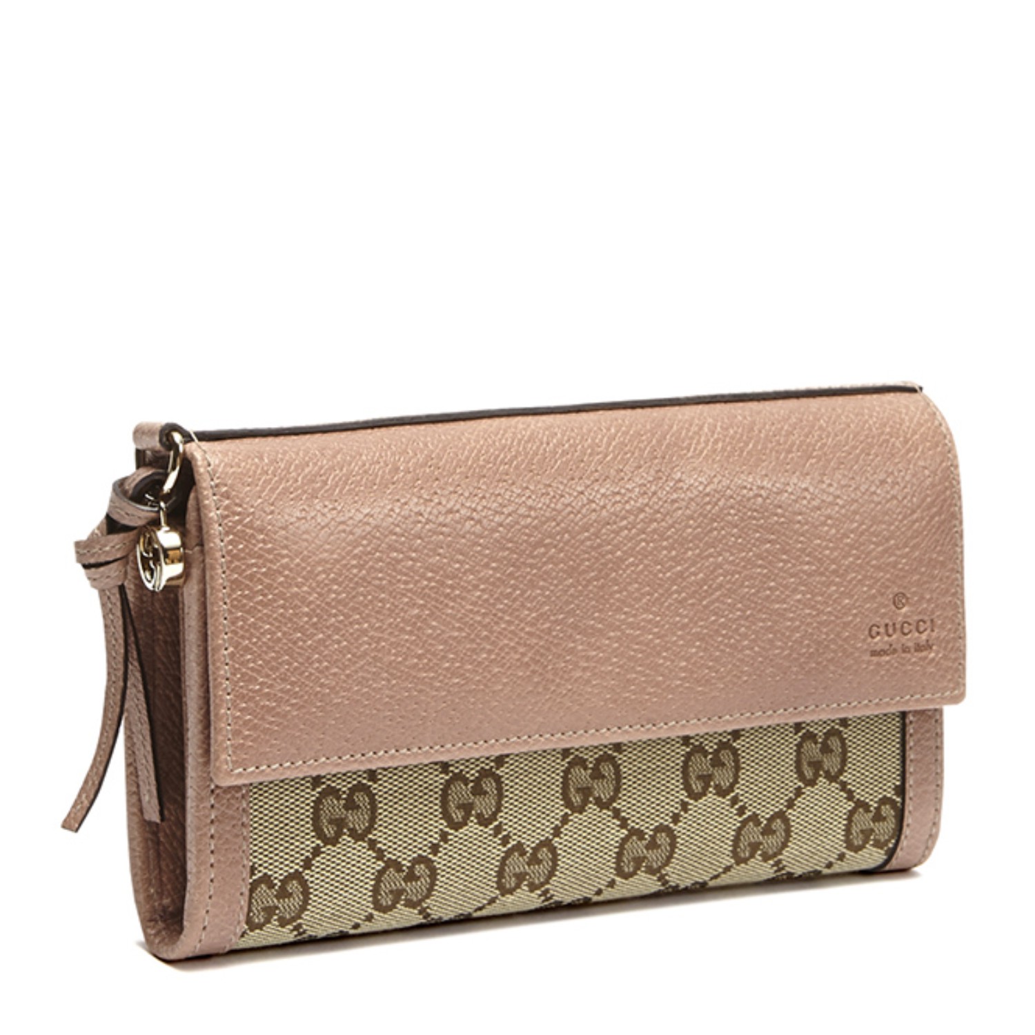 【包邮包税】gucci/古驰 女士双g图案织布长款钱包 323396 kh1bg 8866