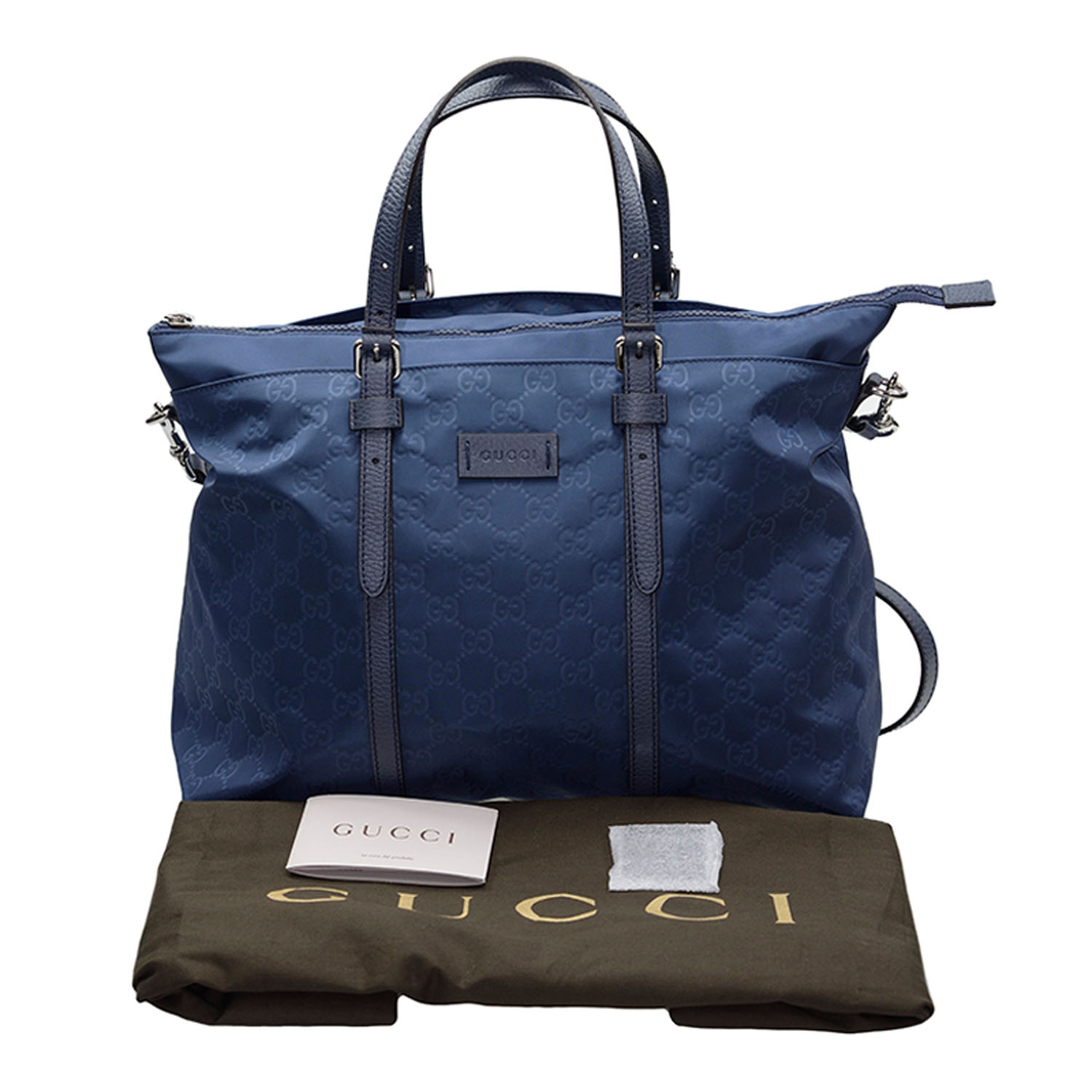 【包邮包税】gucci/古驰 男士尼龙双手柄拉链单肩斜