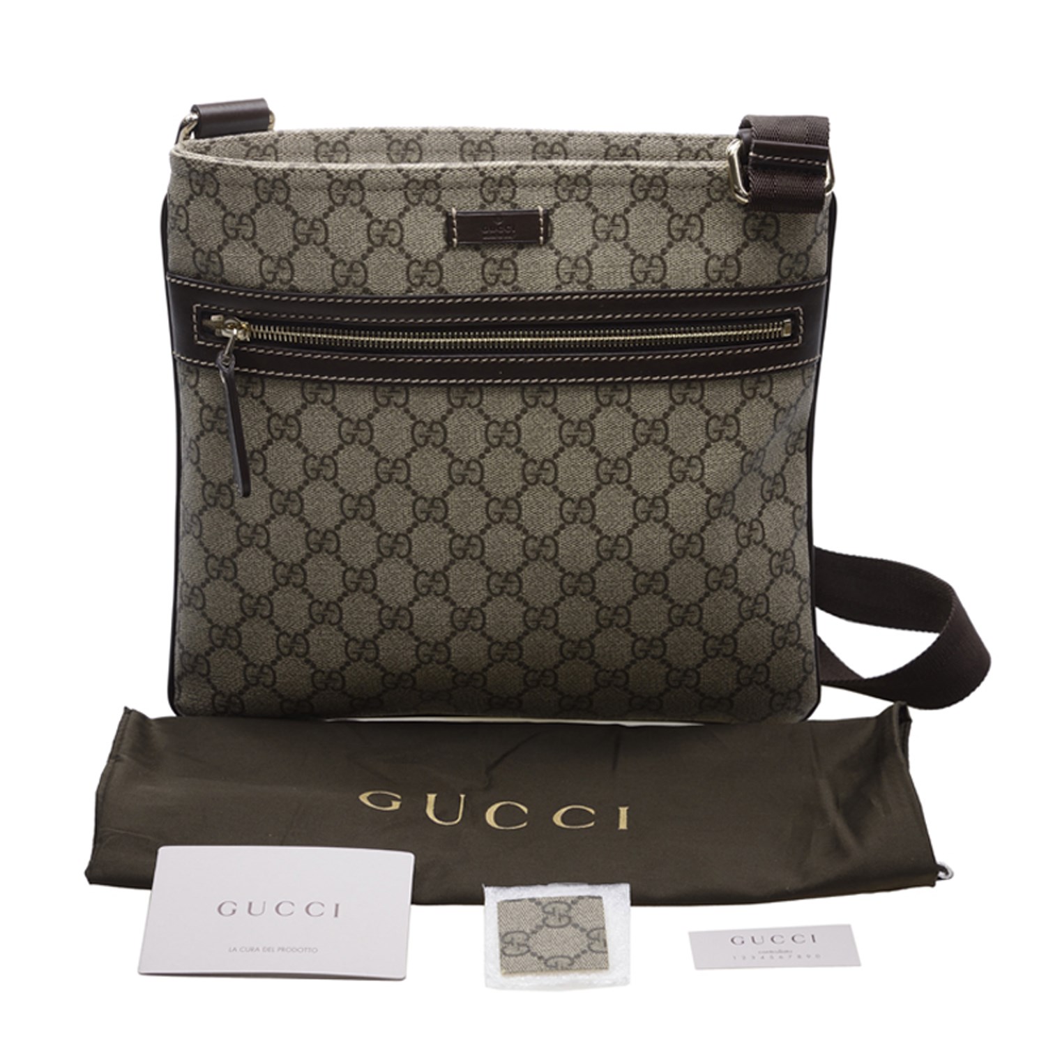 【包邮包税】gucci/古驰 男士双g印花斜挎包单肩包 295257 kgdig 8588
