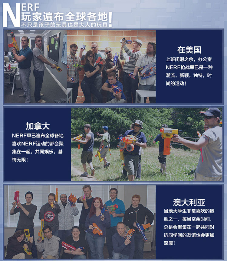 hasbro/孩之宝 nerf 热火犀牛发射器男孩互动对战软弹枪