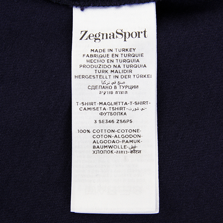 zegna sport/zegna sport杰尼亚经典款标准版运动系列蓝色圆领纯棉