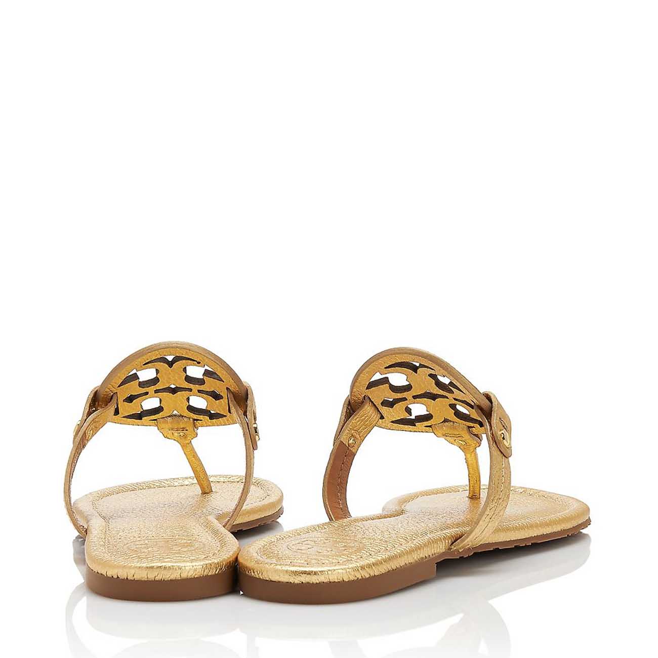 tory burch/汤丽柏琦 女士logo装饰金色真皮凉鞋 50008679 710