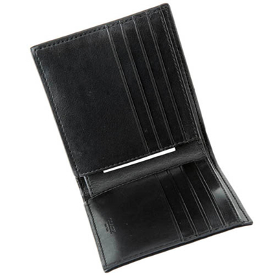 coach/蔻驰*黑灰色男士时尚pvc对折钱包f75083