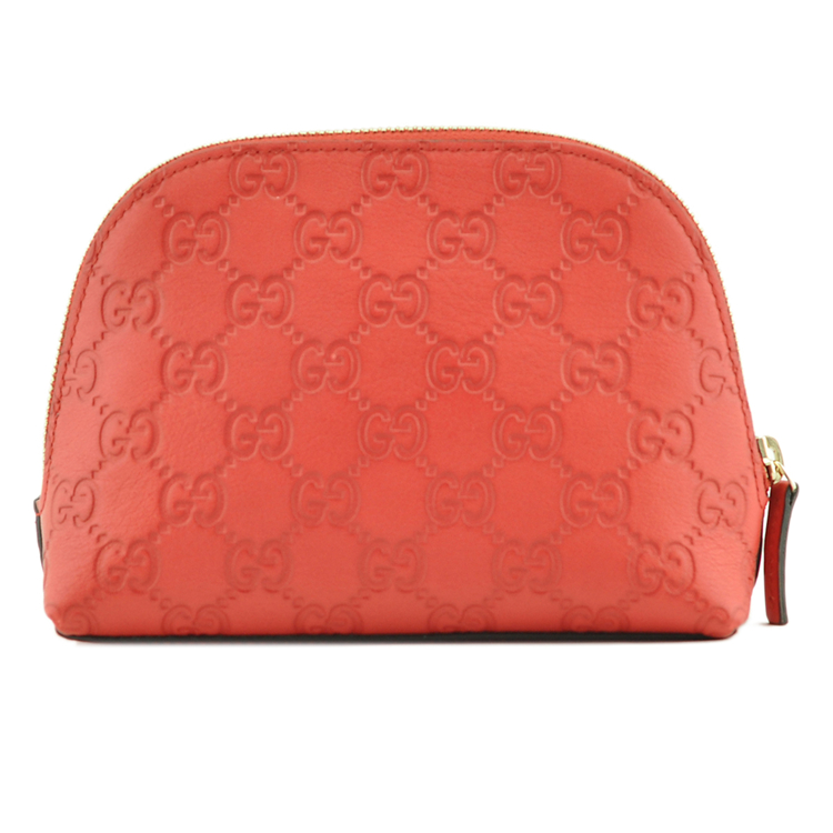 gucci/古驰*新款红色牛皮女士双g时尚手拿包272366