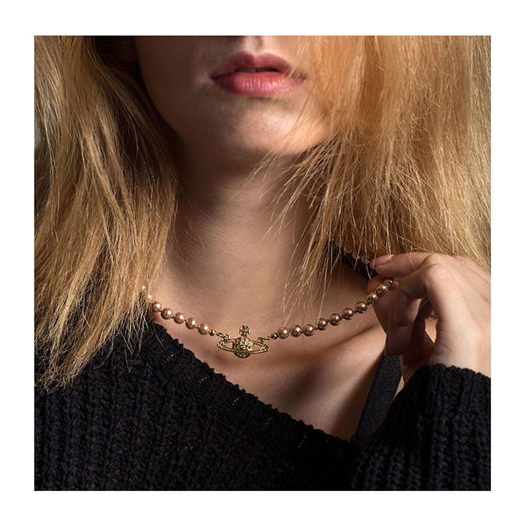 vivienne westwood/维维安韦斯特伍德 西太后 镀金土星珍珠项链vwnl02