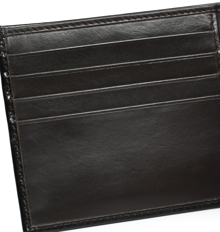 by creations/柏品 联合pollini寺库首发 光面亮面 男士牛皮革钱包 横