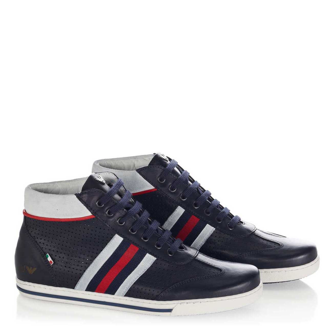 armani jeans/阿玛尼牛仔 男士运动鞋 男装休闲高筒运动鞋 a6571y1 y5