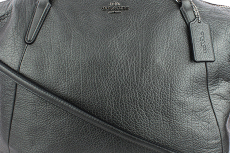 coach/蔻驰 女士珠光灰色牛皮 时尚单肩包/手提包 f37858 sv/gm