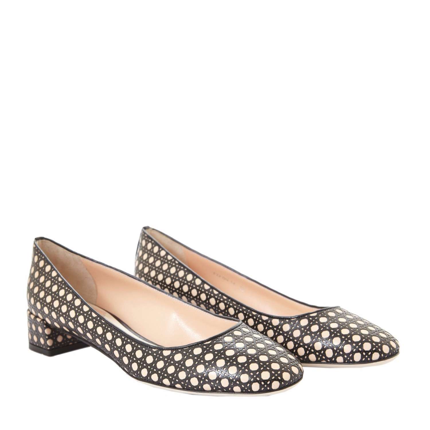 dior/迪奥 牛皮女士低/中跟鞋 kcb267chl 16q noir orchid