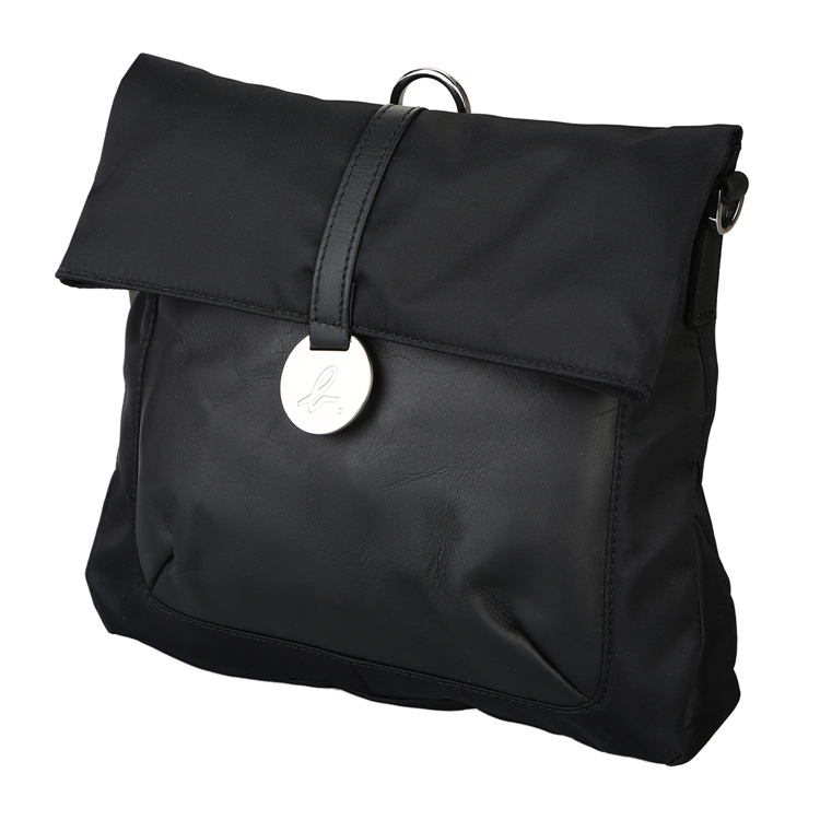 agnes b./阿格尼斯 b. 单肩包*(斜挎包) 女士 织物/牛皮头层革 黑色