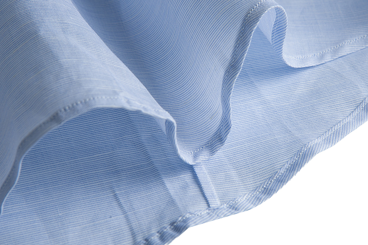 modesto bertotto/博图 意大利轻奢男装 粉蓝色细腻条纹短袖商务休闲