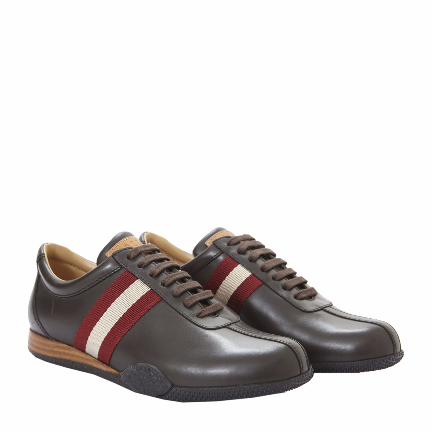 bally巴利牛皮男士休闲鞋男士休闲鞋frenz31darkbrowncalfplain