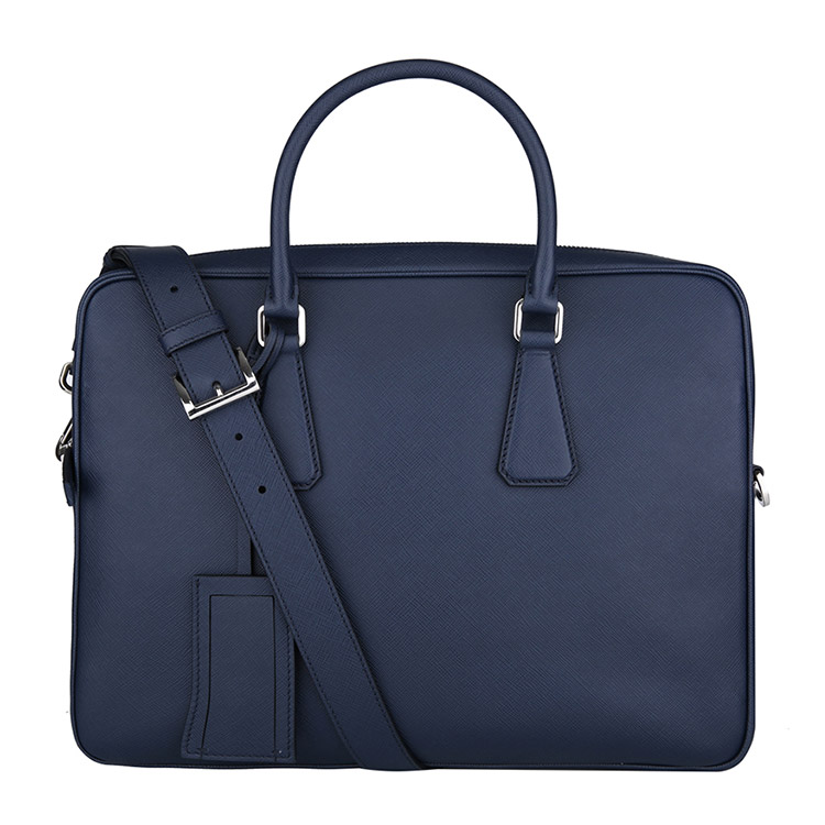 prada/普拉达 男款深蓝色牛皮公文包 2ve363 9z2 f0216