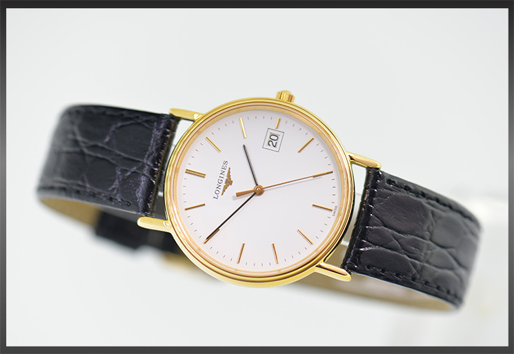 longines/浪琴瑰丽系列 石英皮带男表【l4.720.2.12.2全球联保】