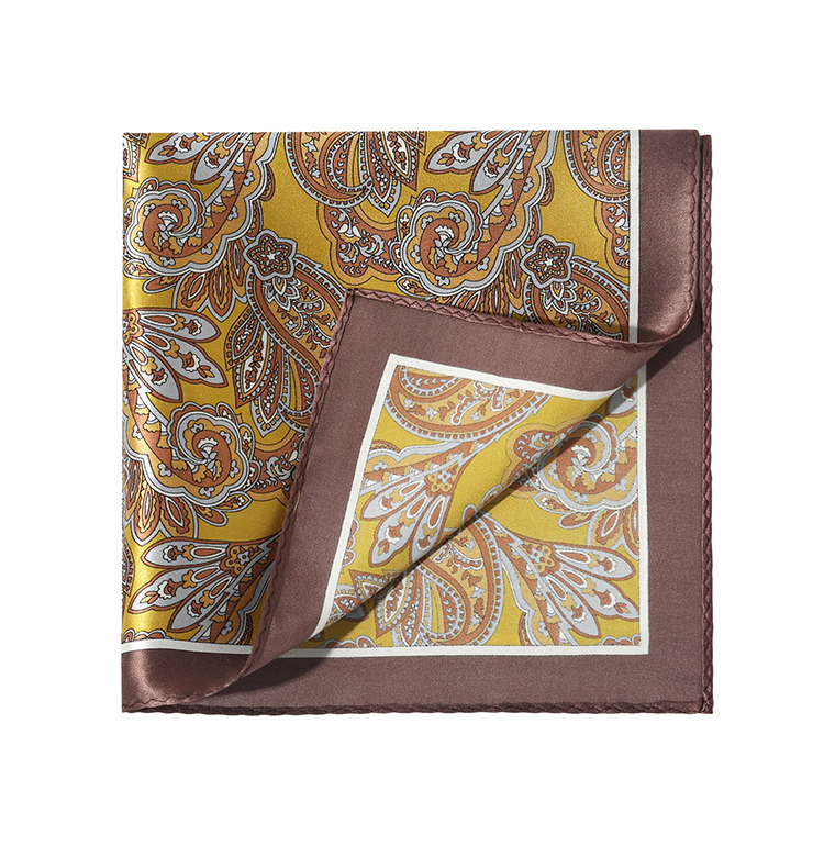 by creations lite/柏品 真丝佩斯利花纹 桑蚕丝方巾 西装口袋巾 丝巾