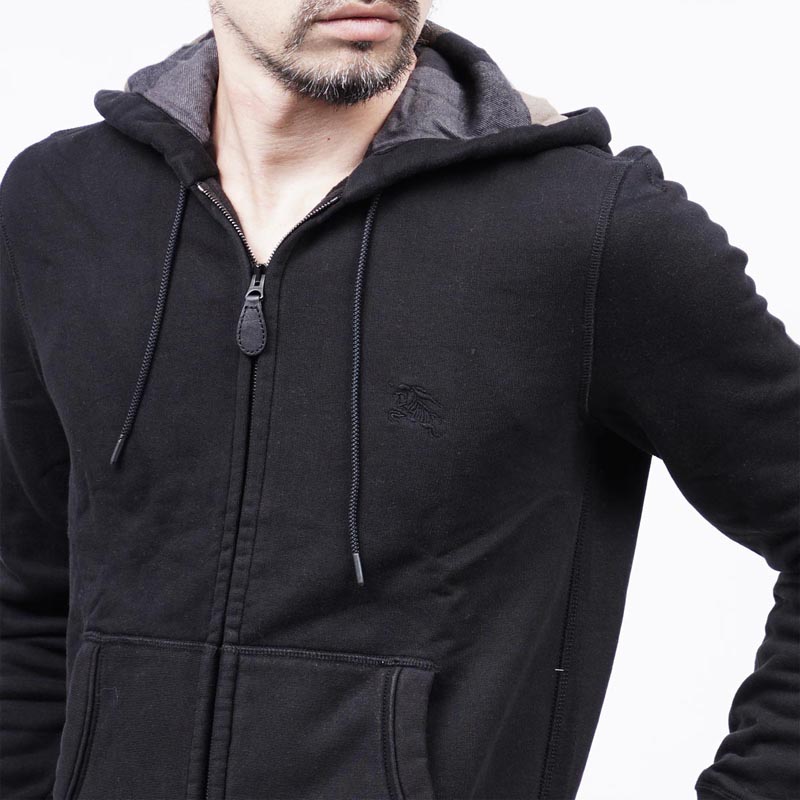 burberry/博柏利 男士男士平织棉连衣帽拉链卫衣