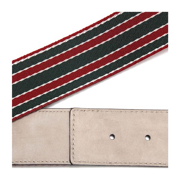 gucci/古驰 腰带 织物配皮男士条纹腰带红绿条色