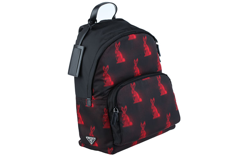 prada/普拉达 尼龙 小兔子 男士双肩包 2vz0662eur f0lt5