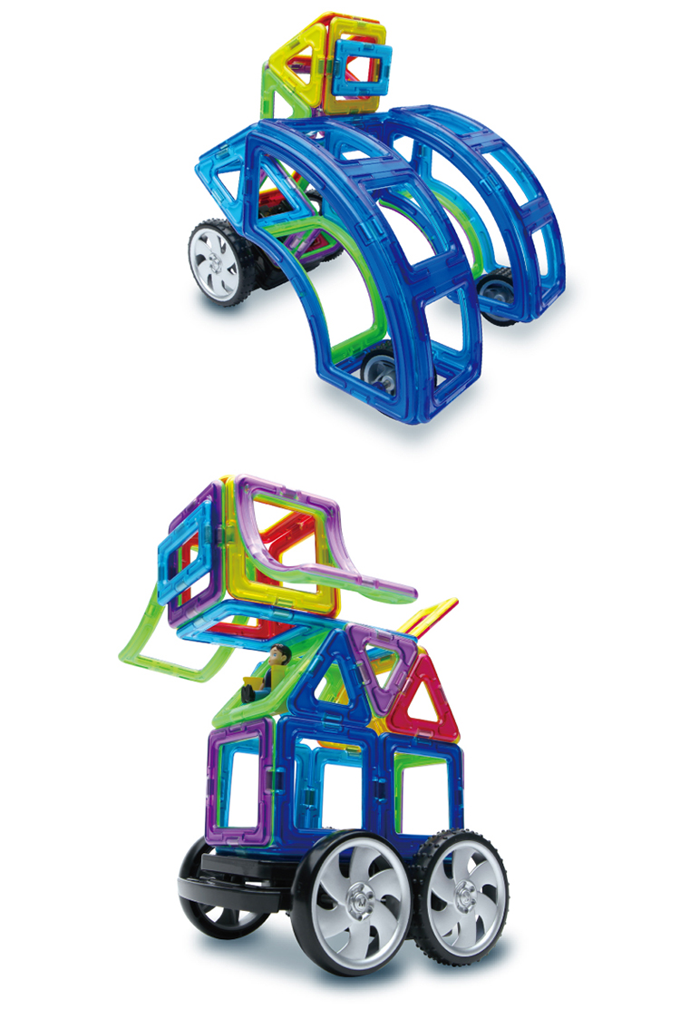 magformers麦格弗磁力片提拉积木磁铁益智儿童玩具遥控游轮套组52片