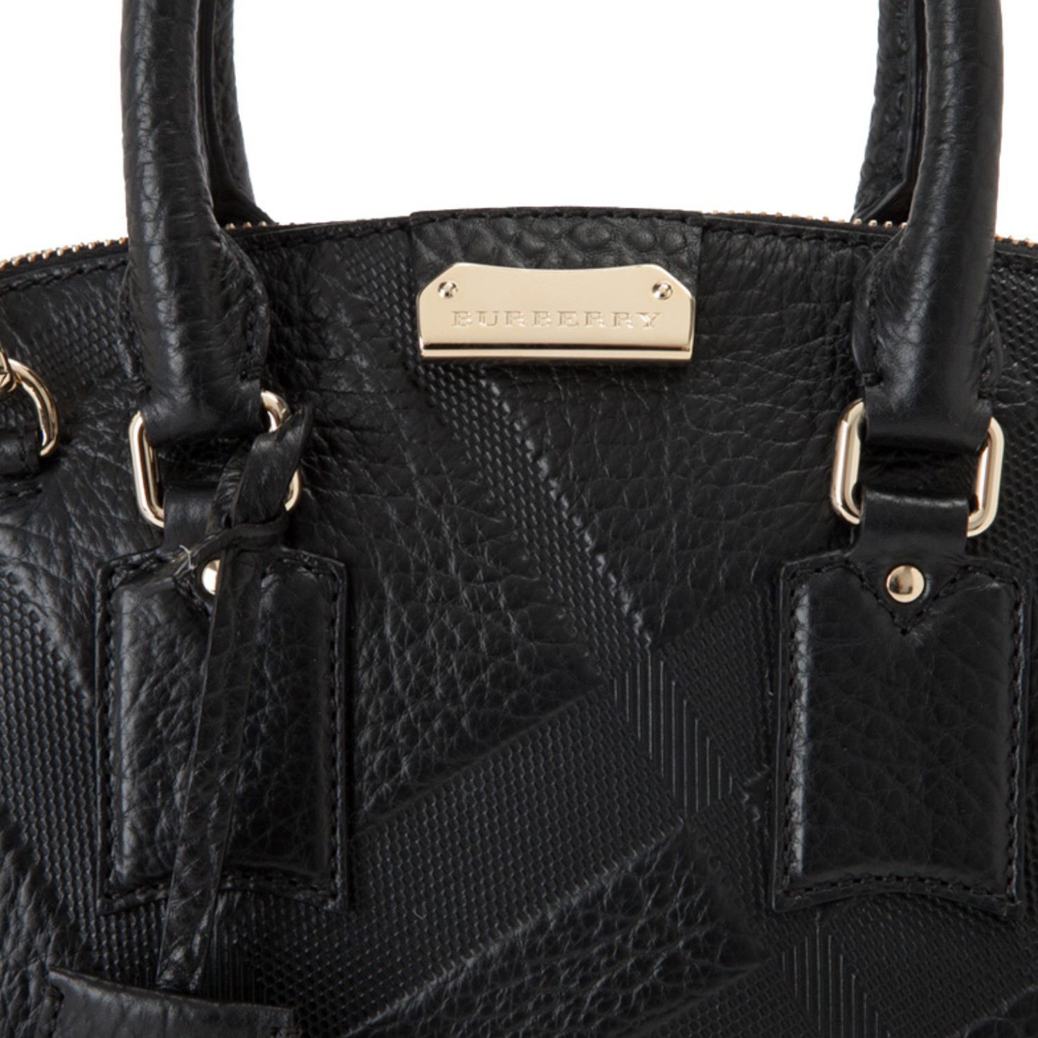 【包邮包税】burberry/博柏利 女士黑色牛皮小号保龄球