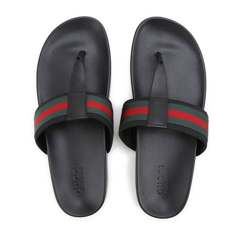 gucci/古驰 织布配皮 男士凉/拖鞋